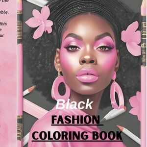 Black Fashion Coloring Book - Pink Edition